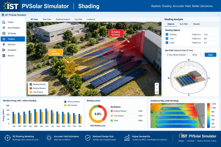 Shading in IST PVSolar Simulator