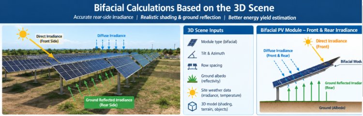 Bifacial calculations based on the 3D scene